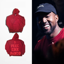 C4 Hip Hop Hoodies I Feel Like Pablo Hoody Kanye West Hooded Sweatshirts Men 2016 Lovers Streetwear Red S-3XL Presale