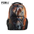 Fashion 3D Tiger School Bags For Kids Children Animal Schoolbag Crazy Horse Backpack For Boys Men