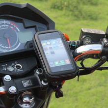 Motorcycle Bicycle Phone Holder Mobile Phone Stand Support for iPhone 5 5S 5C 4S 6 Plus GPS Bike Holder with Waterproof Case Bag