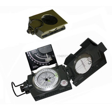 New outdoor survival hiking campingequipment Professional Military Army Metal Sighting Compass Inclinometer Green
