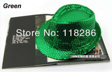 Free Shipping adult sequins fedora hat cap headgear for party supplies stage performing paillette party hat