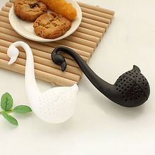 1pcs Plastic Tea Tools Kitchen Accessories Swan Spoon Tea Strainer Infuser Teaspoon Filter