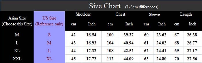 SIZE CHART MAIN