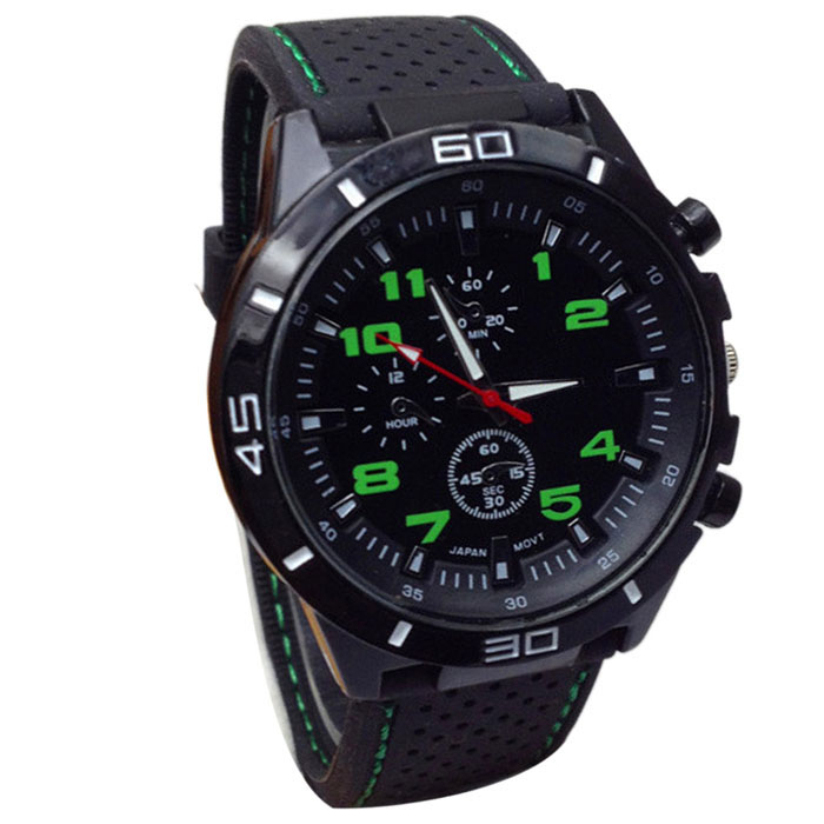 Hot Marketing 2015 Quartz Watch Men Military Watches Sport Wristwatch Silicone Fashion Hours June9