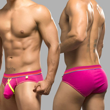 U Convex Outer Lacing Pounch Pocket Sexy Men Briefs Modal Underwear Male Sport Calzoncillos Cueca Home Clothes