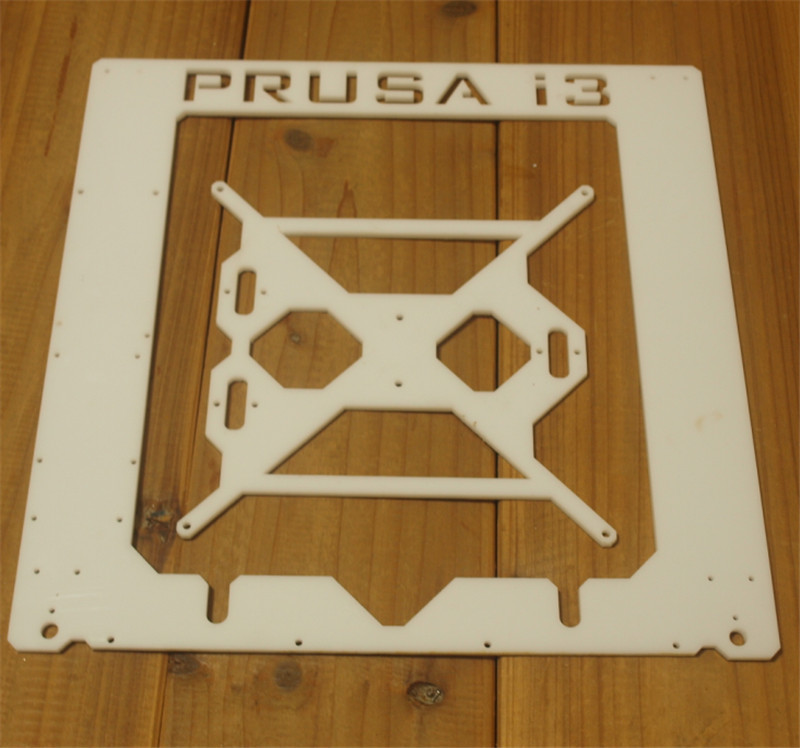 Prusa I3 Hephestos 3D printer white arylic laser cut frame kit white color Single Sheet Framebase