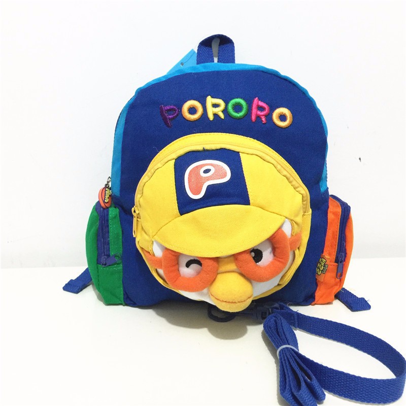 Pororo School Bags Cartoon Pororo Little Penguin Bag Plush Backpack Anti Lost Bags Children School Bags Backpack Free Shipping (7)