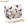 Women Butterfly Flower Printing Handbag Shoulder Bag Tote Messenger Bag Dropship U0306