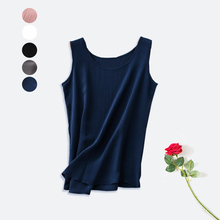 Women silk tank top 100% Natural silk shirt Sleeveless Chiffon Top Solid basic tank tops 2016 Summer new