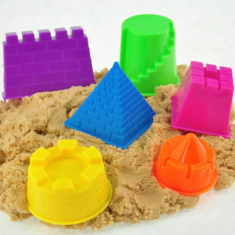 Buy 6Pcs/Set Portable Castle Sand Clay Mold Building