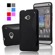 M7 Anti-Skid Ultra Thin Slim S Line Rubber TPU Gel Skin Matte Case for HTC ONE M7 801e Mobile Phone Protective BAGS Cover