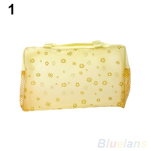 Hot Floral Print Transparent Waterproof Makeup Make up Cosmetic Bag Toiletry Bathing Pouch 1HET