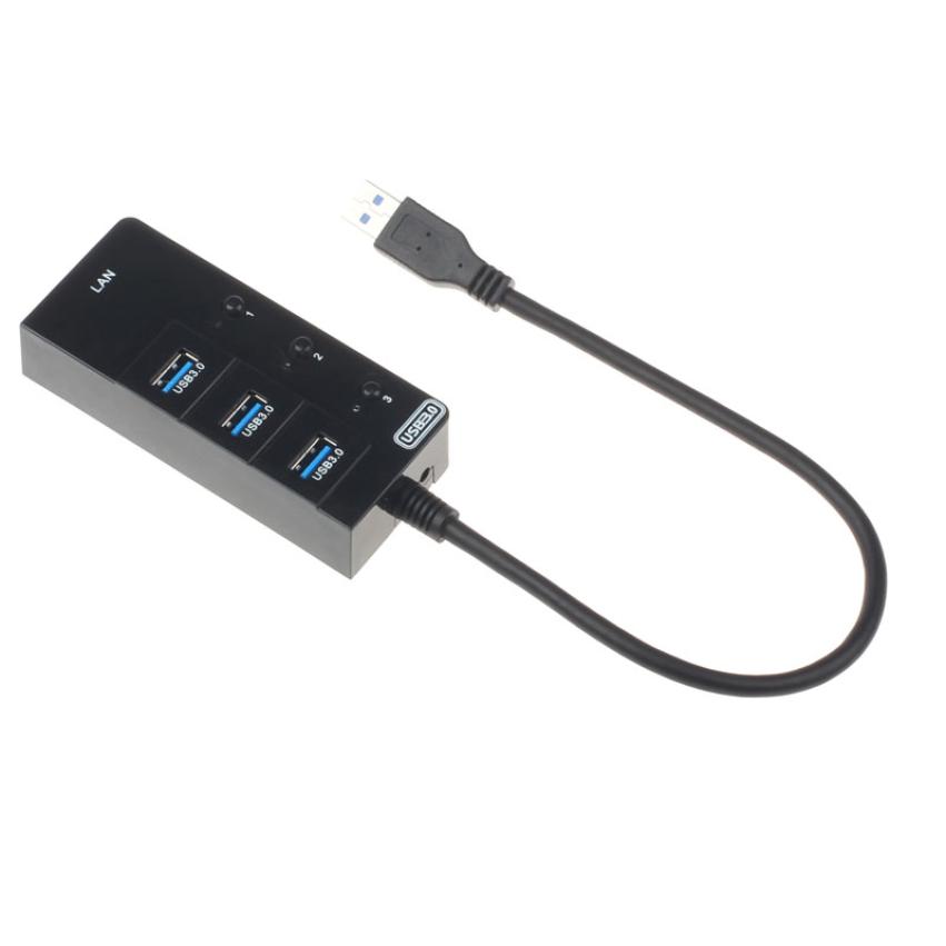 CEL With 3 Port Hub USB 3.0 to RJ45 Lan Card Gigabit Ethernet Network Cable DEC9