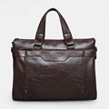 100% Genuine Leather Men's Bag, Cowhide Shoulder Bags, Business 14" La