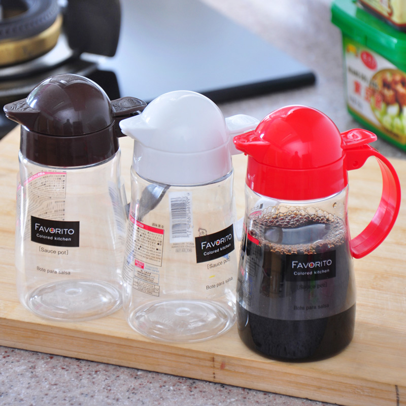 Japanese style sauce bottle with lid seasoning pot soy sauce and