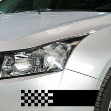 10 x Creative Car Stickers Black and White Chequered Decal for Tesla Ford Honda Toyota Chevrolet Volkswagen VW Hyundai Kia Lada
