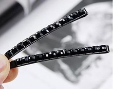 Fashion shiny black hair clip hair jewelry free shipping