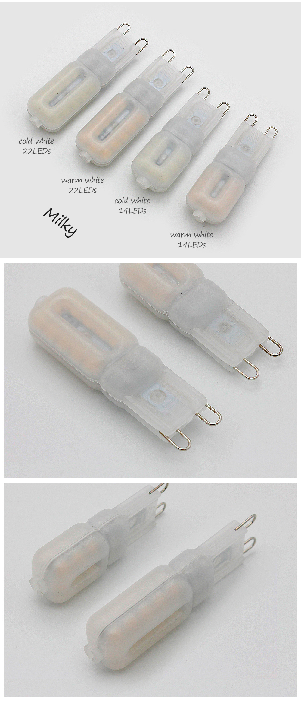 Description Picture 5 of item3W 5W Dimmable G9 Led Light AC 220V 230V Corn Bulb 14 22 SMD2835 Spotlight Crystal Chandelier Lighting Replace 30w Halogen Lamp