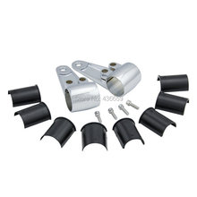 Motorcycle Polished Universal Side Mount Headlight Brackets For Harley Bobber Custom Cafe Racer