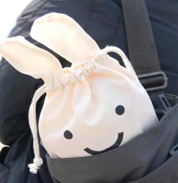 Multifunction White Rabbit Shrink Bag Cute Cosmetic Bag Pouch Easy Carrying Makeup Storage Bags 1