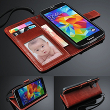 For Samung Galaxy S5 Case Wallet Flip Leather Case for Samsung Galaxy S5 with Business Card