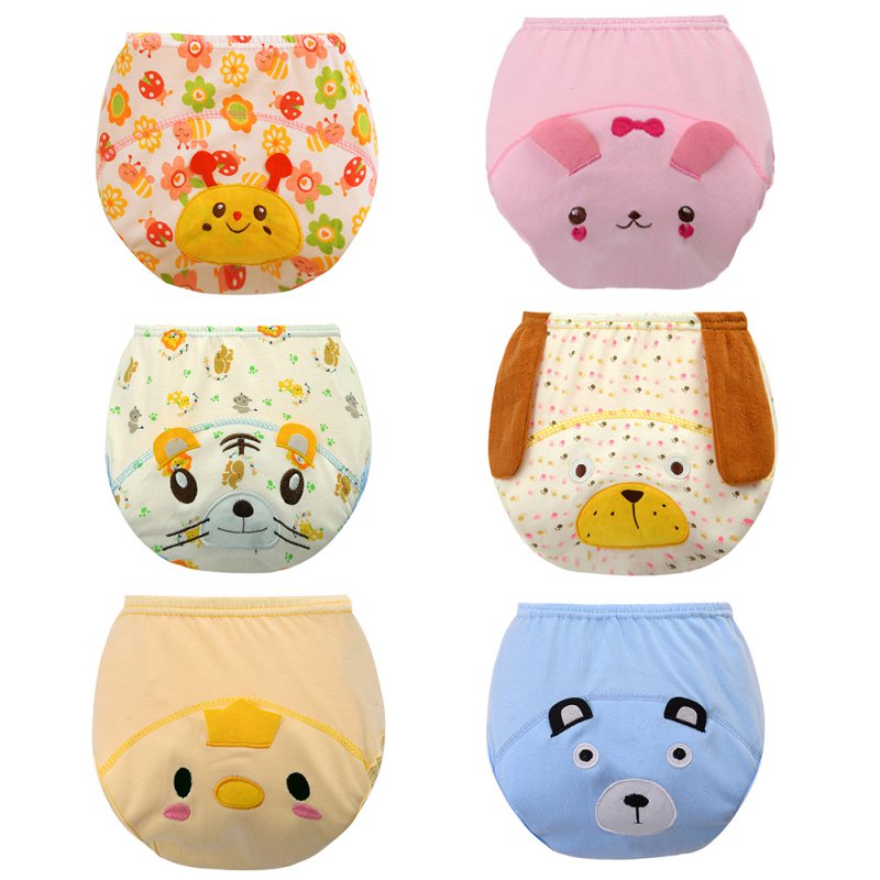 4 18 Monthes Washable Cloth Cartoon Design Nappy Baby Diaper Washable Baby Nappy Cloth Reusable Diaper