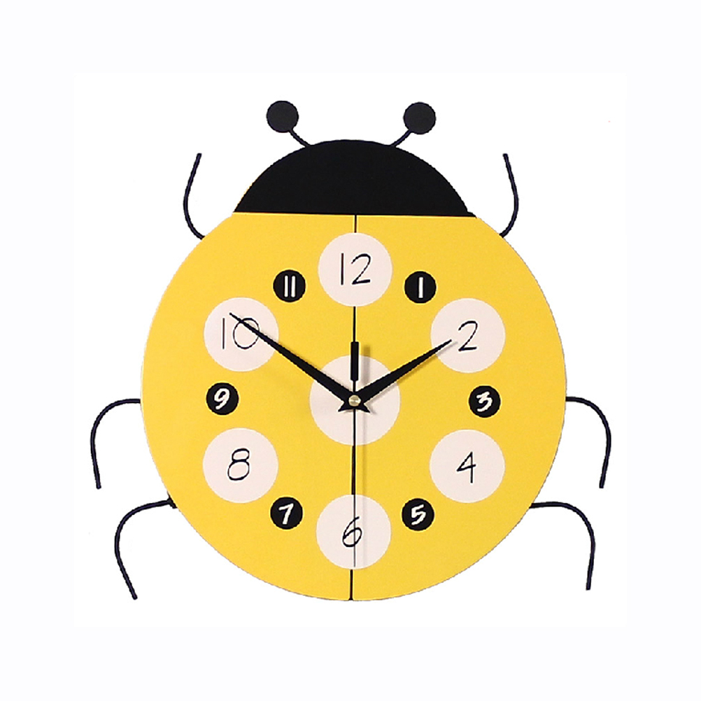 Cartoon Ladybird Wall Clock for Room Decoration mute wall clocks personalized fashion clocks children room home decoration