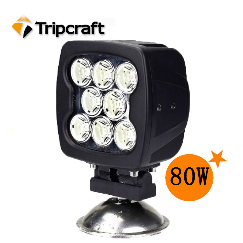 Фотография 4 Pcs 5.5 inch 80W CREE led work led off road suv 4x4 accessories offroad light for ATV Truck 6500Lm 2 styles beam