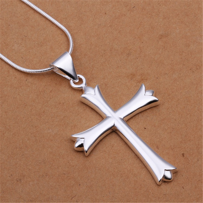 New Listing Hot selling silver plated cross pendant men's minimalist Necklace Fashion trends Jewelry Gifts