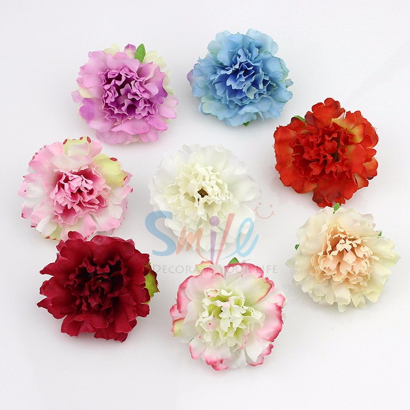 2019 Wholesale Approx 5cm Artificial Carnation Flower Head