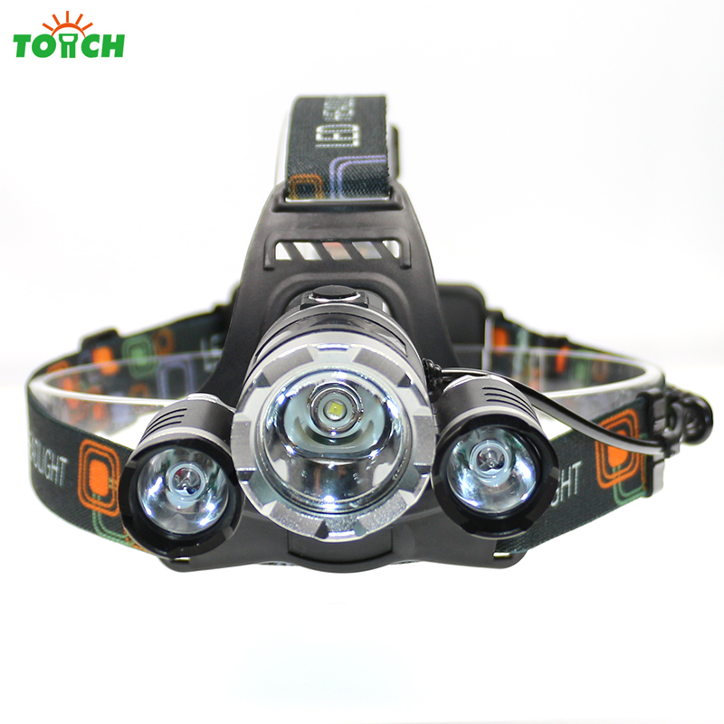 1T6+2R2 8000Lm 4-Modes CREE XML LED Headlight Headlamp Lamp Light Torch Camping Fishing Flashlight Hunting 7028