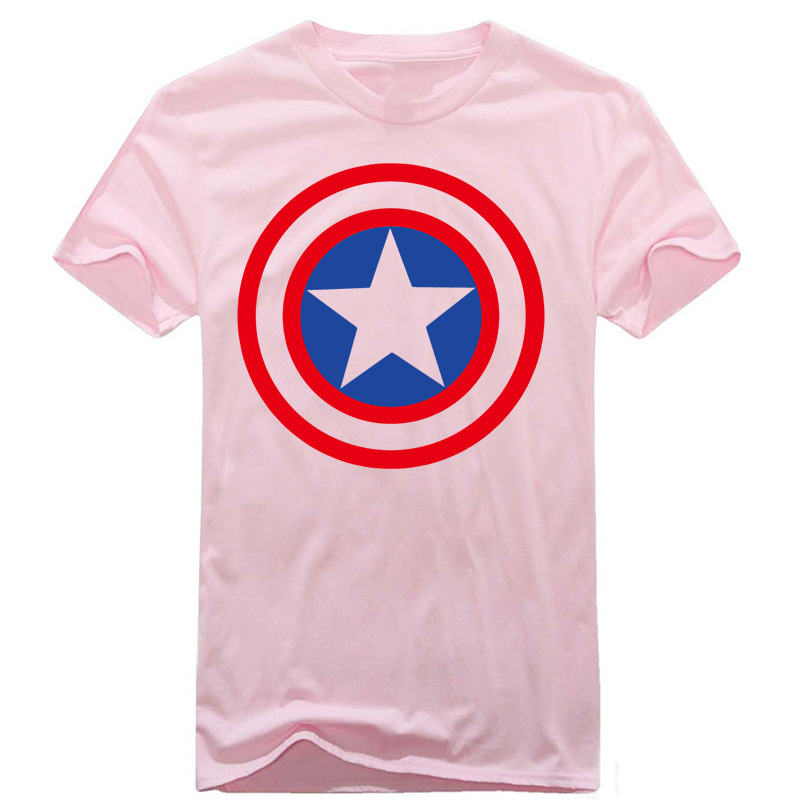 New Hot Avengers Mens Shield T Shirt Captain America T Shirts Men Cotton Top Tees Sport