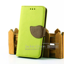 Leaf style Stand Wallet Soft PU Leather Case For Samsung Galaxy Core Duos i8260 i8262 Phone