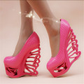 women shoes new hollow heel 16cm sexy nightclub with unique shaped with shoes European and American