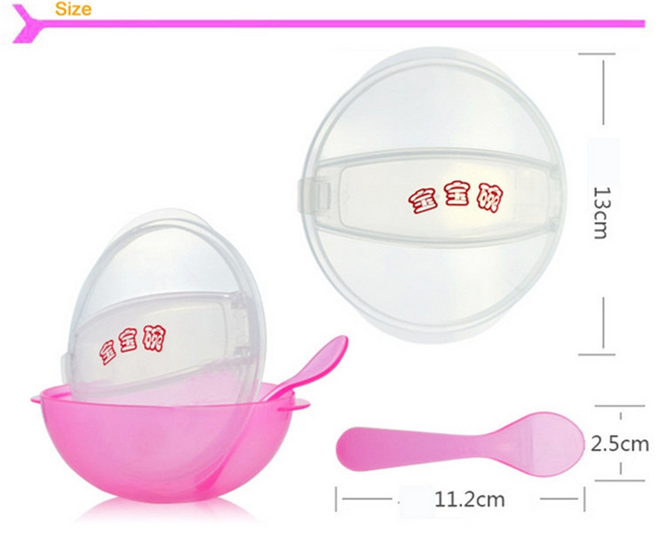 Baby Manual Food Processor Bowl And Spoon Infant Trainer Baby Food Grinder Supplies Infant Feeder Cooking Machine Blue Pink (9)
