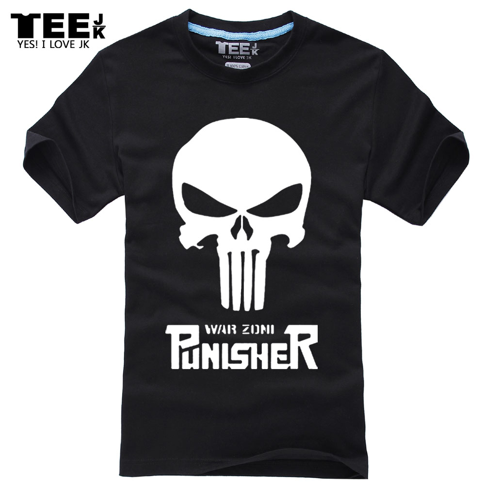 The new 2016 package mail The Punisher No Sweat Skull Logo Men Adult T shirt Marvel