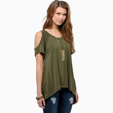 women blouses shirts 2016 sexy summer beach hollow out shoulder roupas top camisa blusas ropa mujer vetement femme blouse shirt