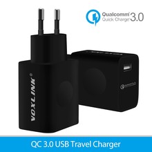 10PCS Qualcomm Quick Charge 3.0 18W 9V/2A USB Wall Charger Phone Travel Charger EU Adapter with cable Black/White