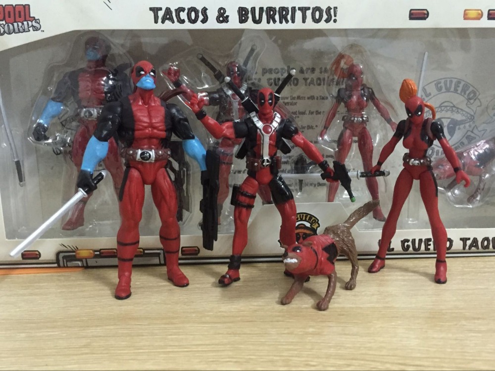 Marvel X-men Deadpool PVC Action Figure Collection Model Toy 4PCS/set boxed free shipping