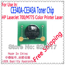Compatible Printer HP 651A CE340A CE341A CE342A CE343A Toner Chip,For HP M775 M775F M775Z M775DN 700 775 Toner Reset Chip,5 Sets
