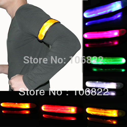Hot New LED Armband Safety Reflective Flexible Visible Colors Hiking Running Jogging Biking Free Shipping SL00260
