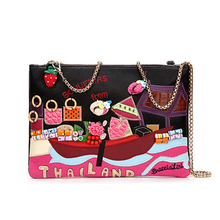 Women Handmade Vintage Handbags Thailand Style Appliques Personalized Portable Crossbody Bags Preppy Style Messenger Bags BS688