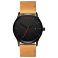 men s fashion leather watch date display business attire watches quartz Luxury Brands mens watches CAGARNY