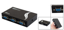 Computer 2 VGA Ports Input Press Button Selection KVM Switch Box