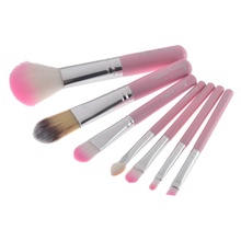 New Hello Kitty 7 Pcs Mini Makeup brush Set pink cosmetics kit make up brush Kit