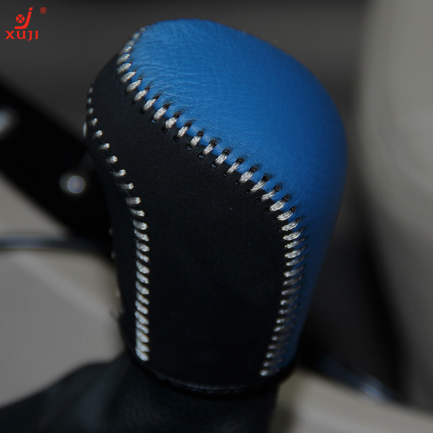 Купить xuji черный красная кожа замша gear shift ручку Обложка для Форд ...