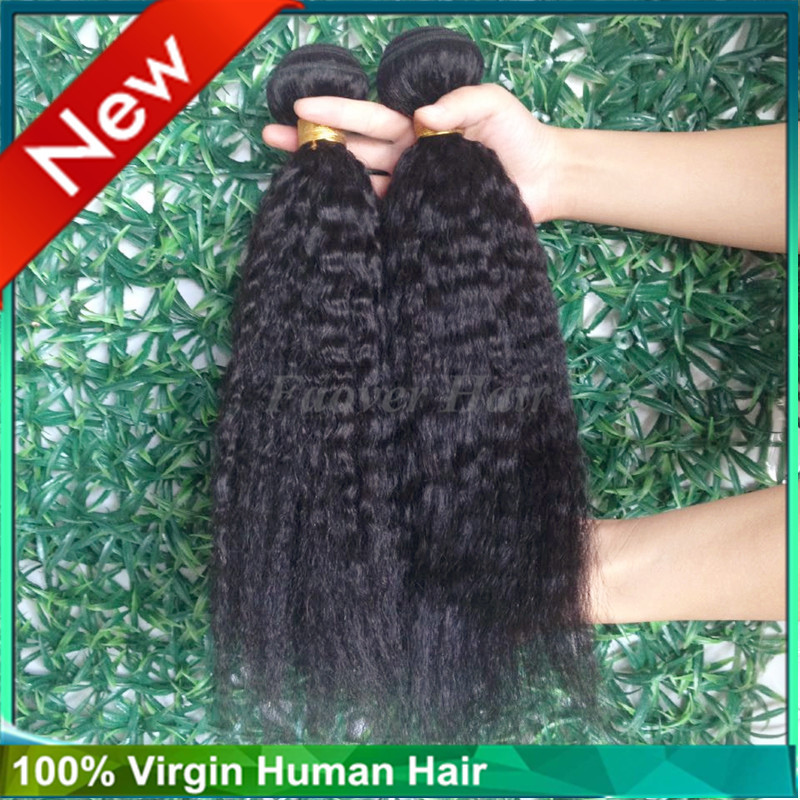 Mink Brazilian Hair Kinky Straight Weave Unprocessed Virgin Brazilian Hair Straight Coarse Yaki Bundles 3pcs Lot