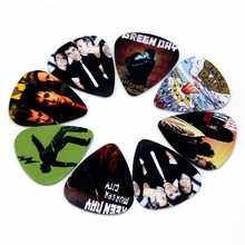 10pcs 0.71mm Green day band two side earrings pick DIY design guitar accessries pick guitar picks