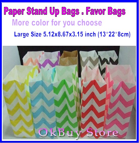 Stripes Set Dot kraft Bags bags Up paper for Polka candy Buffet buffet Stand Chevron Paper  25  of  Candy