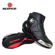 SCOYCO Microfiber Leather Motorcross Off-Road Racing Ankle Boots Motorcycle Riding Boots Street Riding Shoes Protective Gear